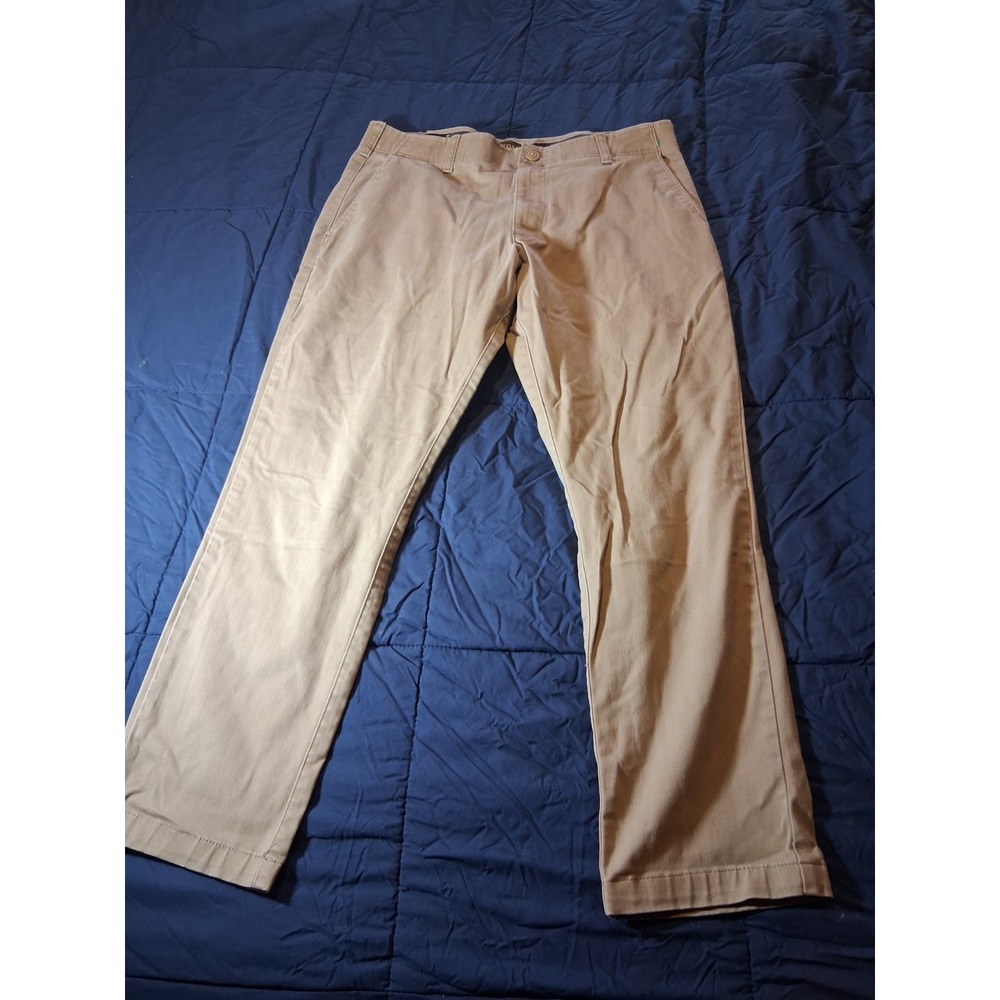 Lee Extreme Comfort MVP Pants Men's Size 34x30 Khaki Beige Chino Pockets Zip Fly